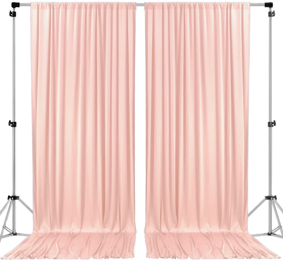 Omgoods - Gordijnen Achtergrond Polyester Panelen - 3x3m - Blush Roze