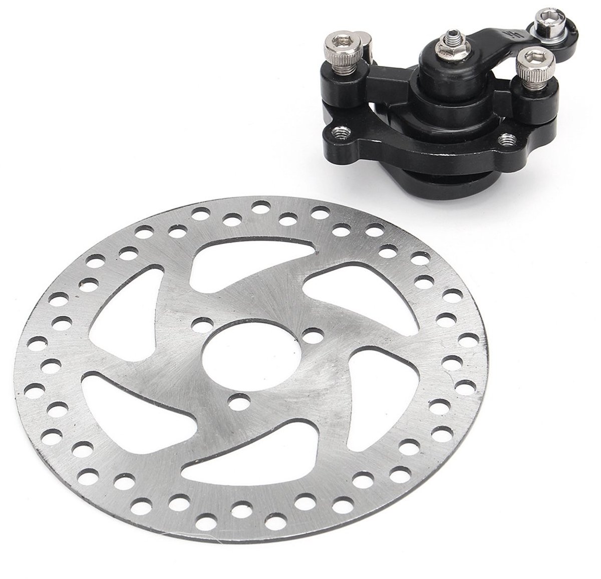 Omgoods - Achter Schijfrem Rotoren Kit - Veiligheid - 140 Mm - Efficiënte Remkracht - Voor Gas Mini Fiets MTB Elektrische Scooter - Aluminiumlegeri...