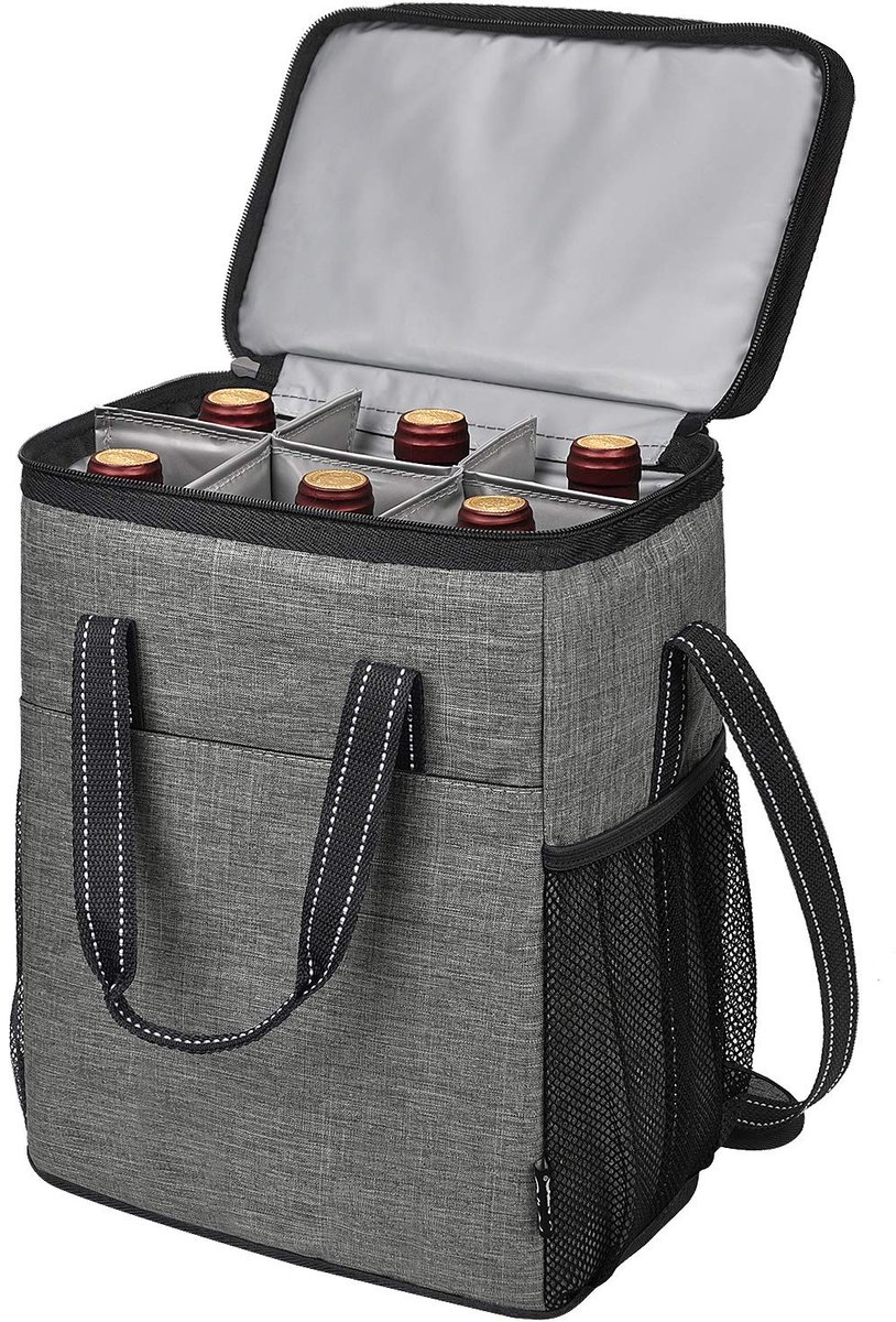 Omgoods - Geïsoleerde Flessentas voor Wijn en Bier met Handvat en Schouderriem