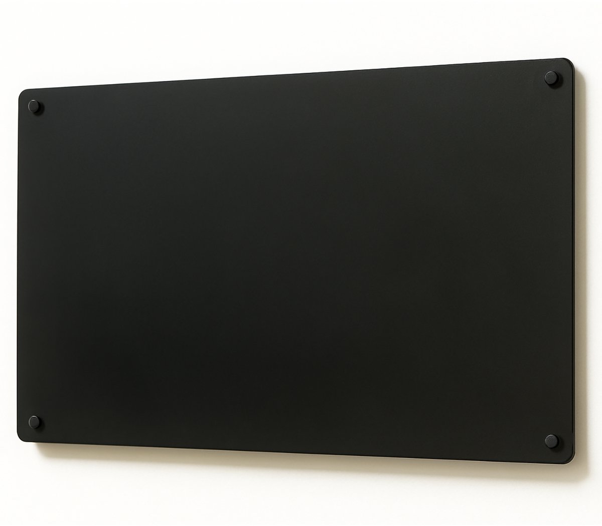 Wallfluent - Zwart staal magnetisch bord van metaal - 50x80 cm - Metalen bord voor magneten - Magneetbord voor vakantiemagneten