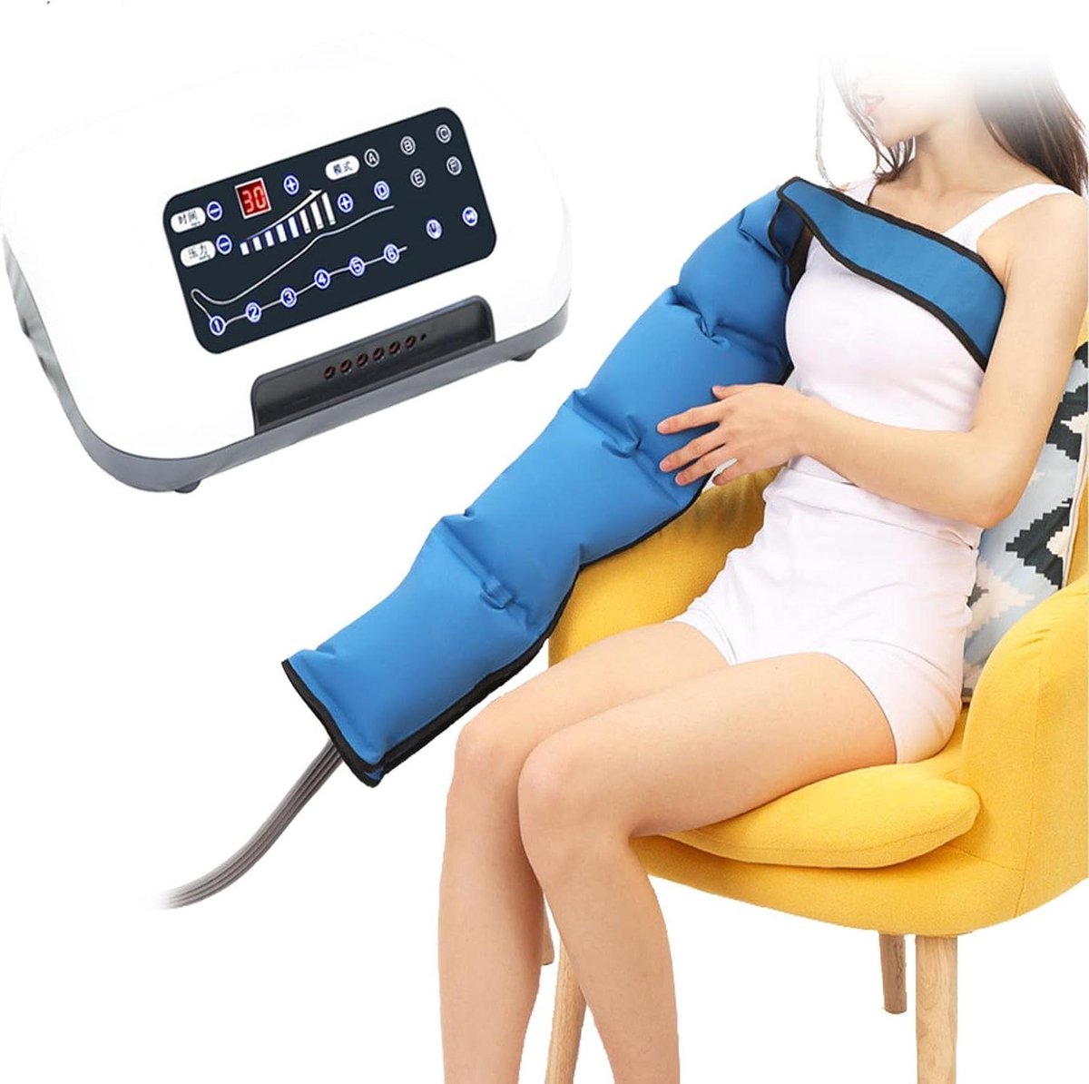 Beencompressie Massager - Lymfedrainage Apparaat - Verbeteren Doorbloeding - 6 Drukpunten - 4 Holtes - Niet gespecificeerd