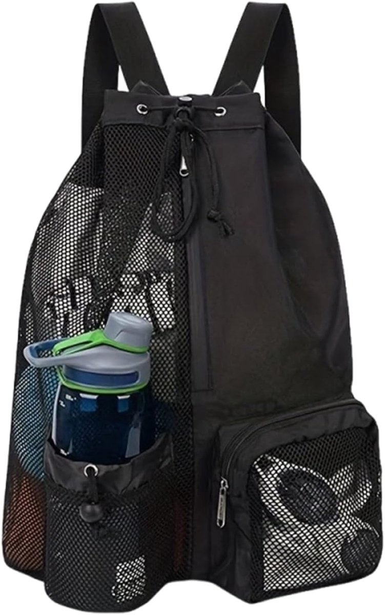 Bobypet - Zwemtas met Nat Vak voor Volwassenen - Ademende Mesh Sportrugzak met Trekkoord - Waterafstotende Gym Bag voor Strand en Zwembad
