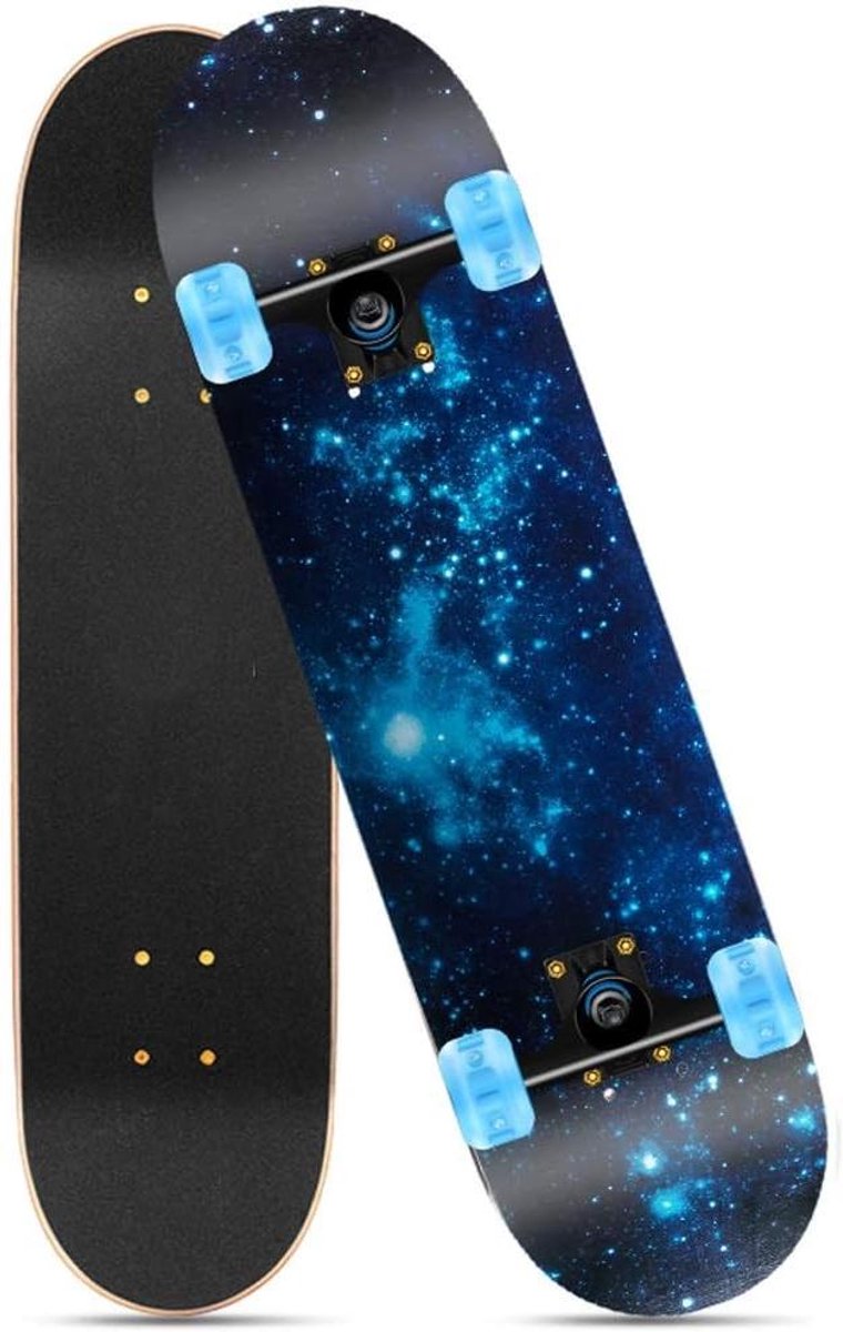 Compleet Skateboard Longboard Skate Straat Skaten Kleurrijke Flashing Wheels 4000 Gram A