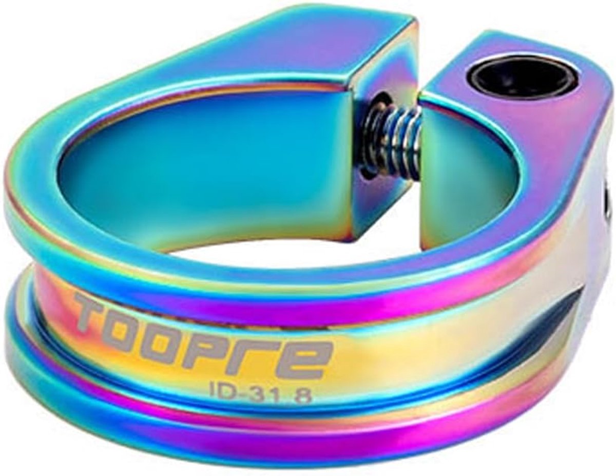 SnelShoppen - Aluminium Fiets Zadelklem Snelsluiting voor Mountainbike Zadelbuis 31.8mm Multikleur