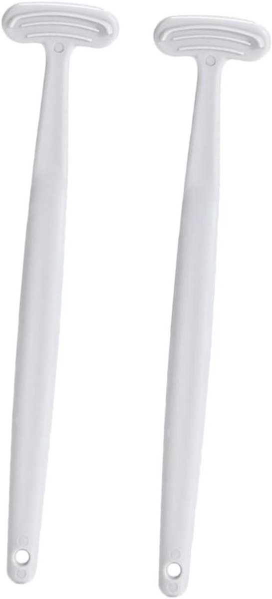 Tong Schraper Set - Tongreiniger Mondverzorging - Frisse Adem Krijgen - Ultra Zachte Micropuntjes - 2 stuks - Wit