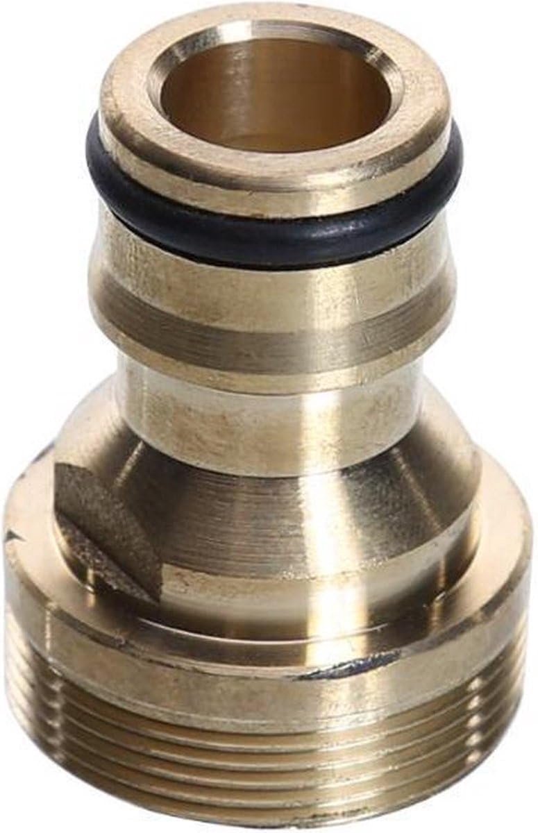 SnelShoppen - Universele Adapter voor Makkelijk Aansluiten van Tuinslang en Kraanverbinder - Hoogwaardige Messing, Duurzaam, Met Rubberring tegen Lekk