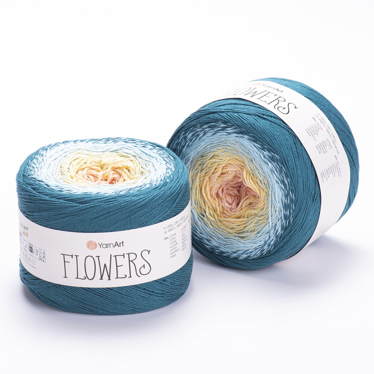 YarnArt Flowers Verloopgaren - 55% Katoen 45% Acryl - voor Haken en Breien - 250g / 1000m - Kleur 270