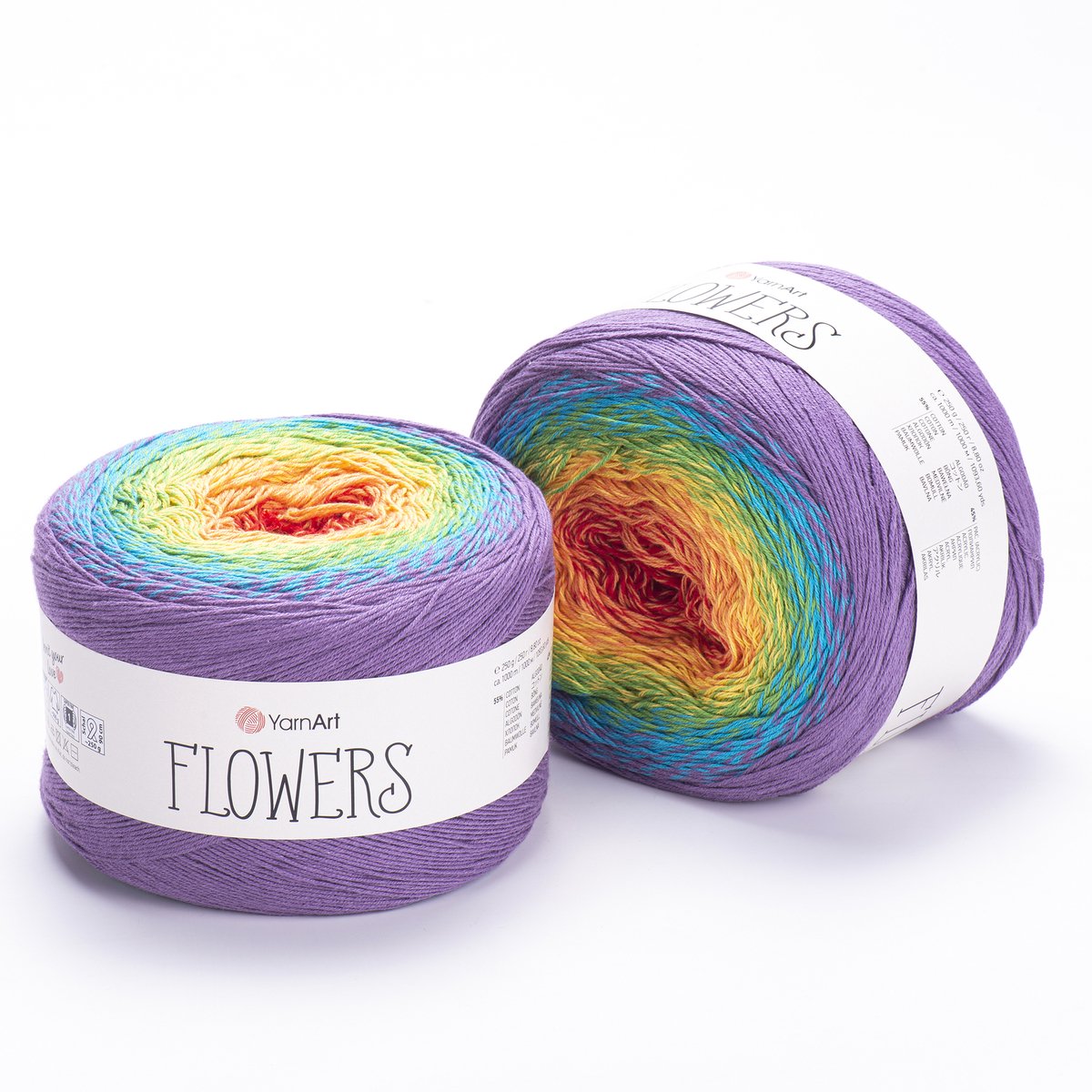 YarnArt Flowers Verloopgaren - 55% Katoen 45% Acryl - voor Haken en Breien - 250g / 1000m - Kleur 277
