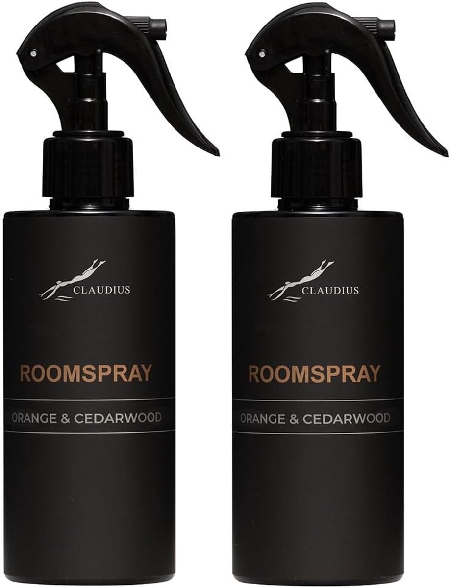 Room Spray 300 ml set van 2 - Sweet Orange & Cedarwood - luxe geurverspreider - creëer een ontspannen sfeer - SnelShoppen