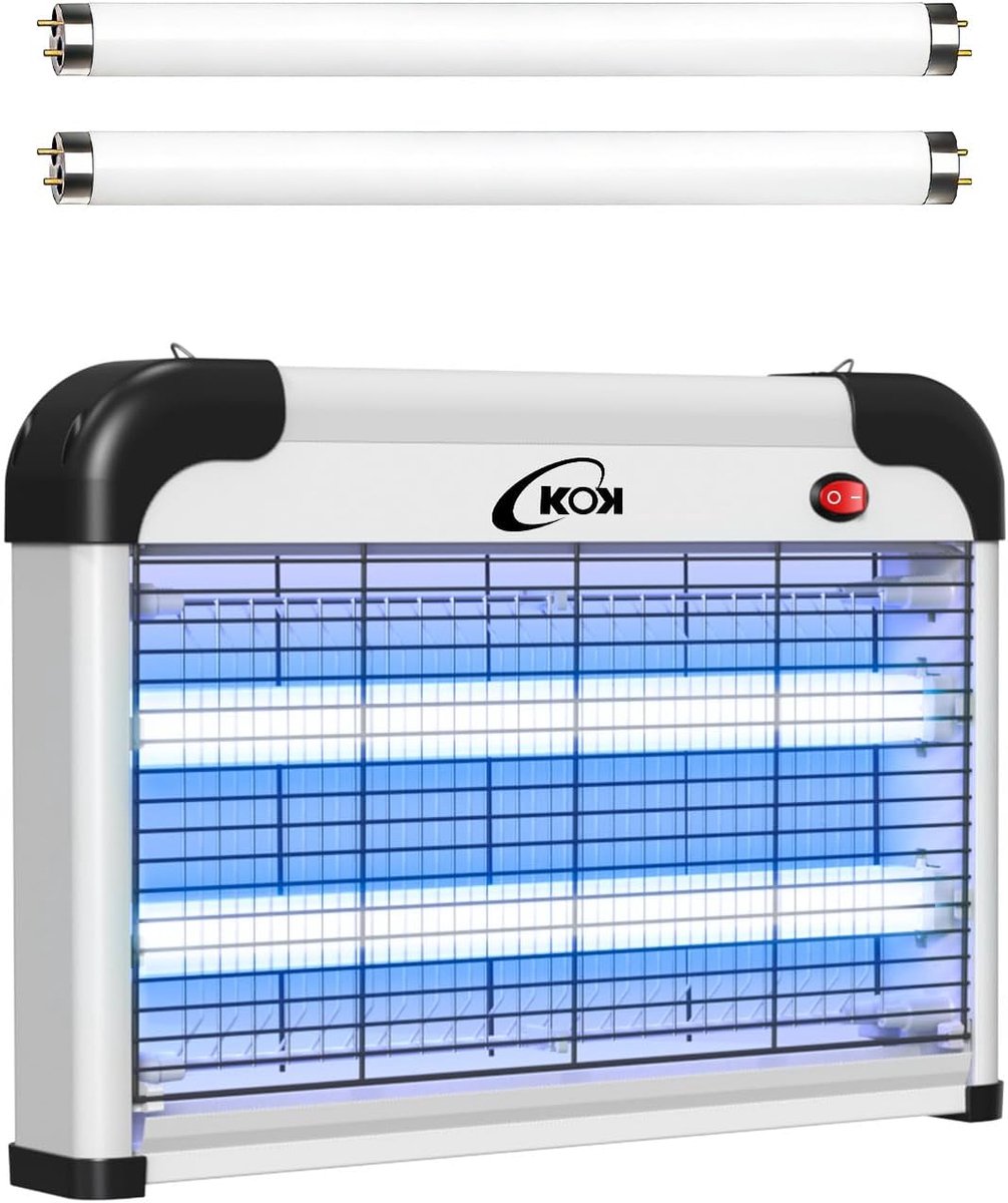 UV-insectenverdelger 20 W - elektrische muggenlamp - met 2 reservelampen - veilig voor binnenruimtes - ShopVlot