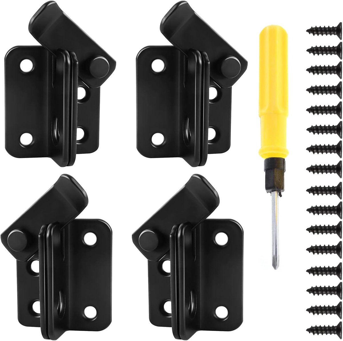 Deursloten 4 Stuks - Roestvrij staal - 2-in-1 Latch Lock - Veilig voor kinderen en huisdieren - ShopVlot