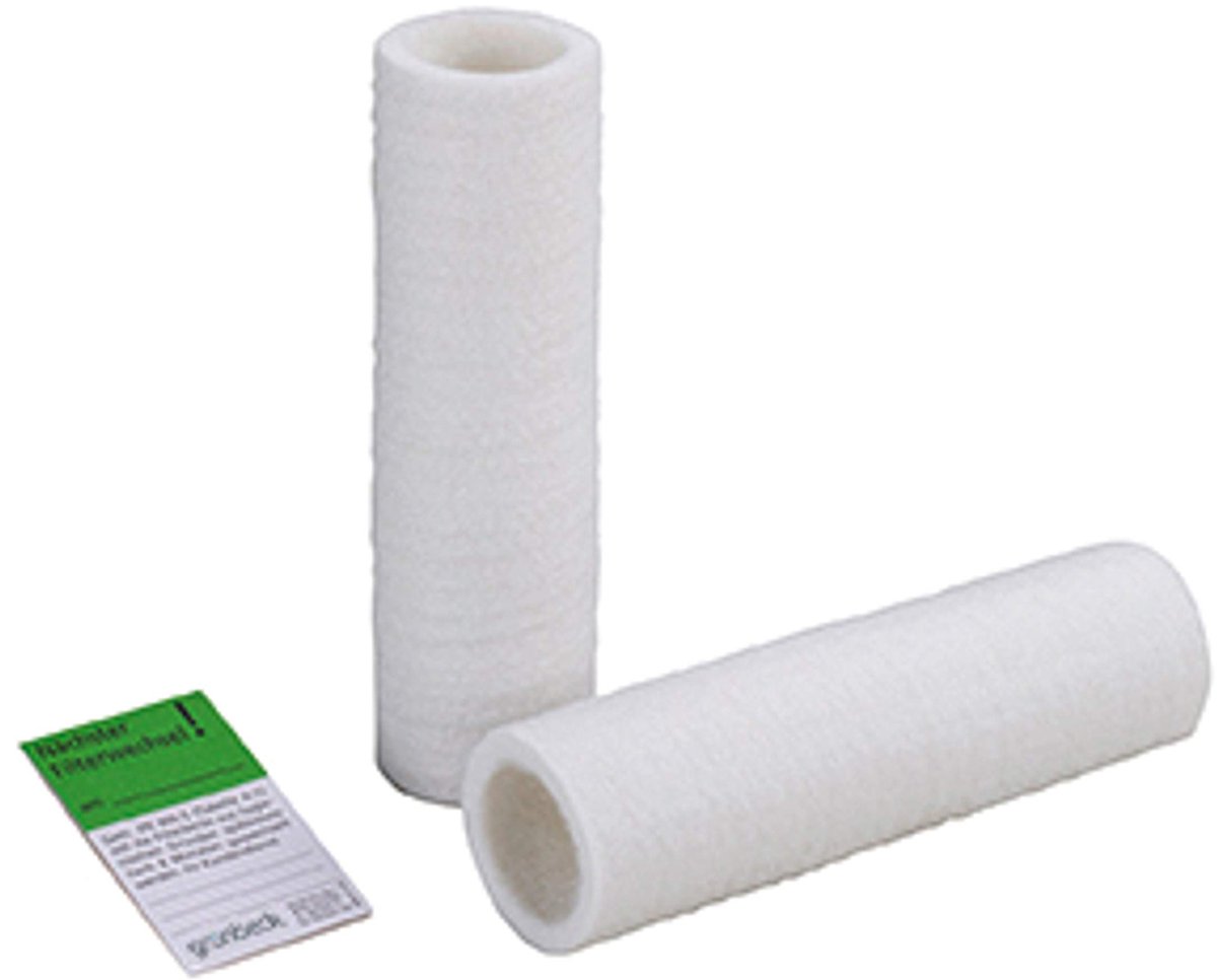 SnelShoppen - Filterkaarsen voor waterfilter 11/4"-2" set van 2, hoog rendement, geschikt voor ontharingsinstallatie, zonder beschermklok, ideaal voor