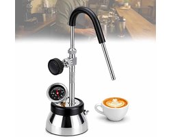 Elektrische Melkschuimer - Stoomopschuimer Koffie - Latte Art Creëren - Verstelbare Stoompijp - 300 Ml - Zilver
