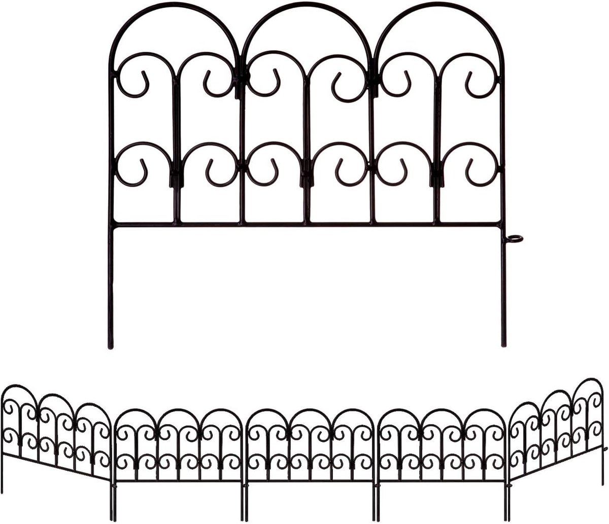 Decoratieve hekken 18" breed - 5-pack - roestvrij staal - eenvoudig te installeren - ShopVlot
