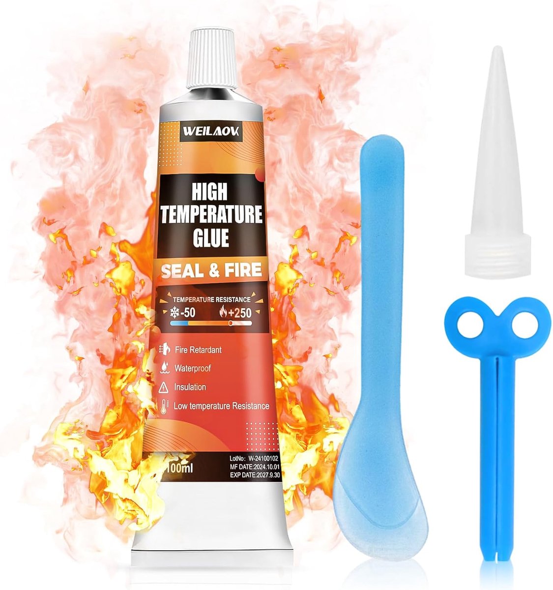 Hittebestendige lijm 100 ml - Hoge temperatuur - Translucent - Ideaal voor kachels en ovens - ShopVlot