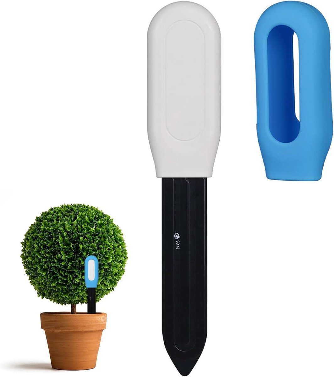 Bodemtester - Vochtigheidsmeter Planten - Plantverzorging Thuis - Draadloze Monitoring - 17 x 4 x 4 cm - Blauw Zwart