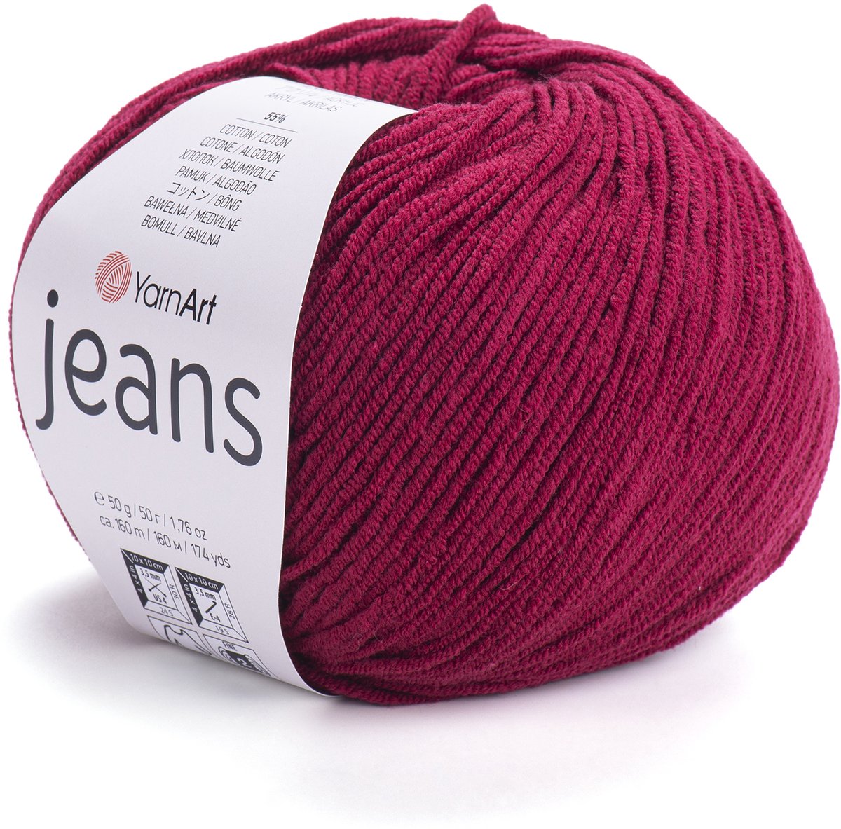 YarnArt Jeans – Katoenmix Breigaren – 50g – 160m – 55% Katoen / 45% Acryl – Voor Amigurumi & Kleding - Kleur 66