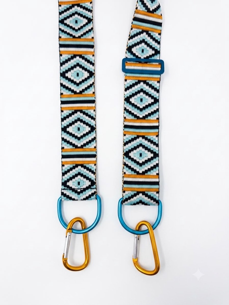 Tassenriem | Blauw, wit en zwart