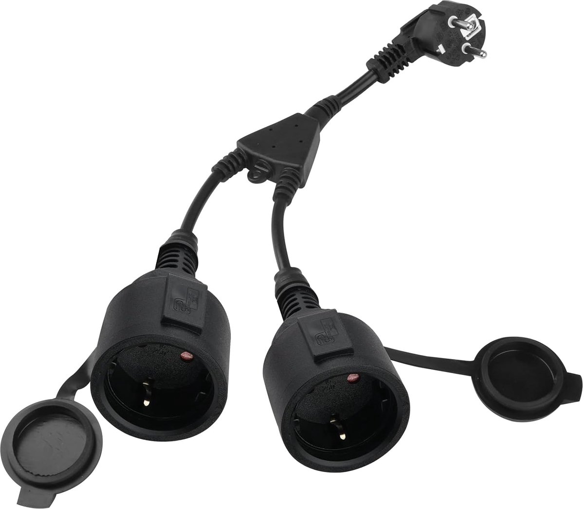 16A Buitenverlengsnoer met 2 Aardleksokkel - IP44 Waterdicht - Flexibel Kabel - Ideaal voor Tuin en Terras - ShopVlot