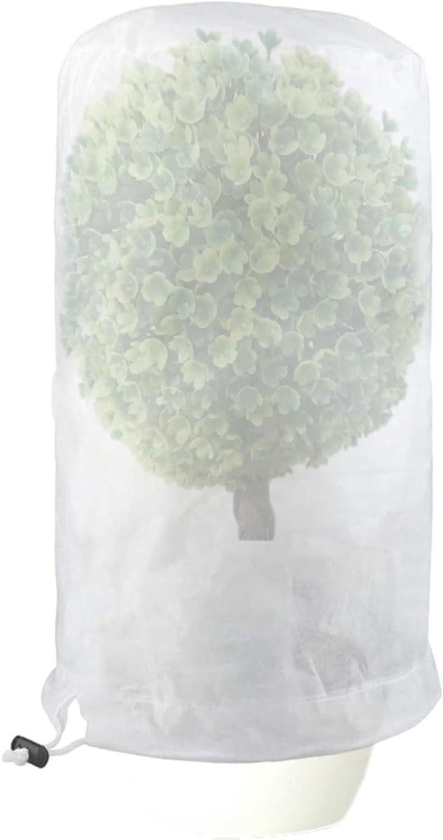 Plantenafdekking Vorstbescherming - Winterjas Planten - Bescherming Tegen Vorst - Met Trekkoord - 60 x 80 cm - Groen
