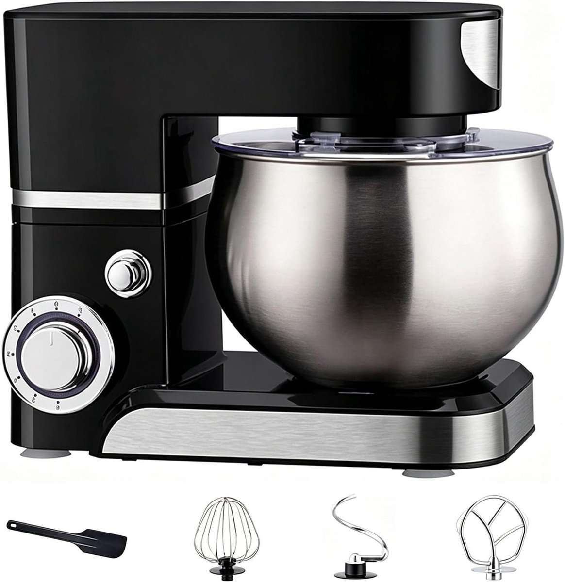 Keukenmixer - Deegmengmachine - Bakken en Mixen - Planetaire Mengstructuur - 36D x 22B x 28H cm - Wit
