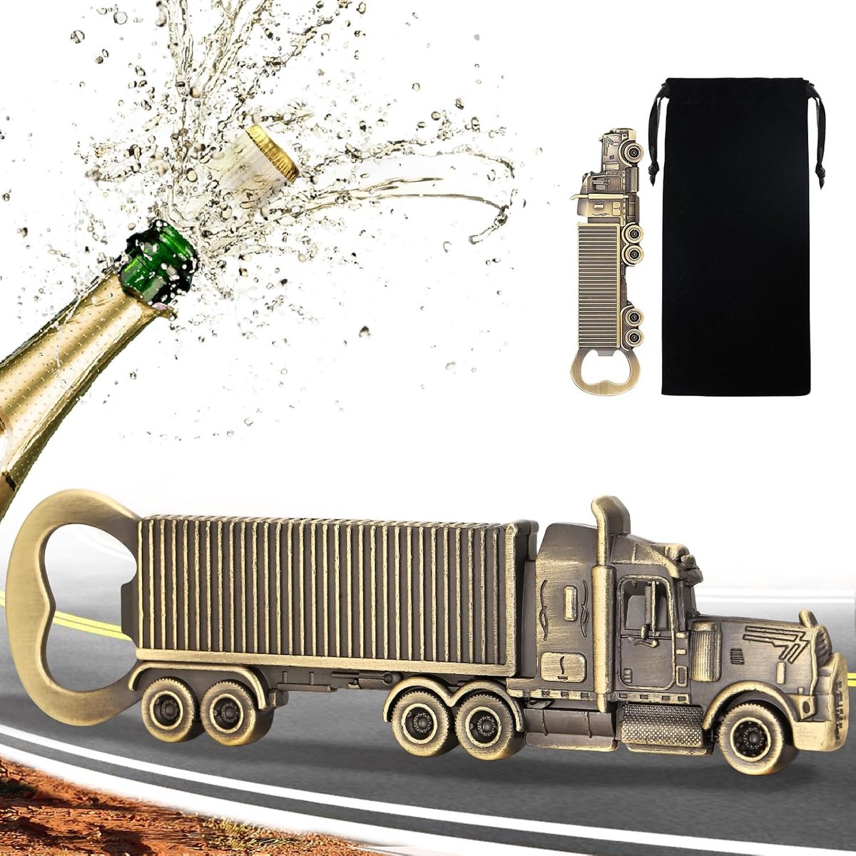 vintage vrachtwagen-bierflesopener, gepersonaliseerde biercadeaus