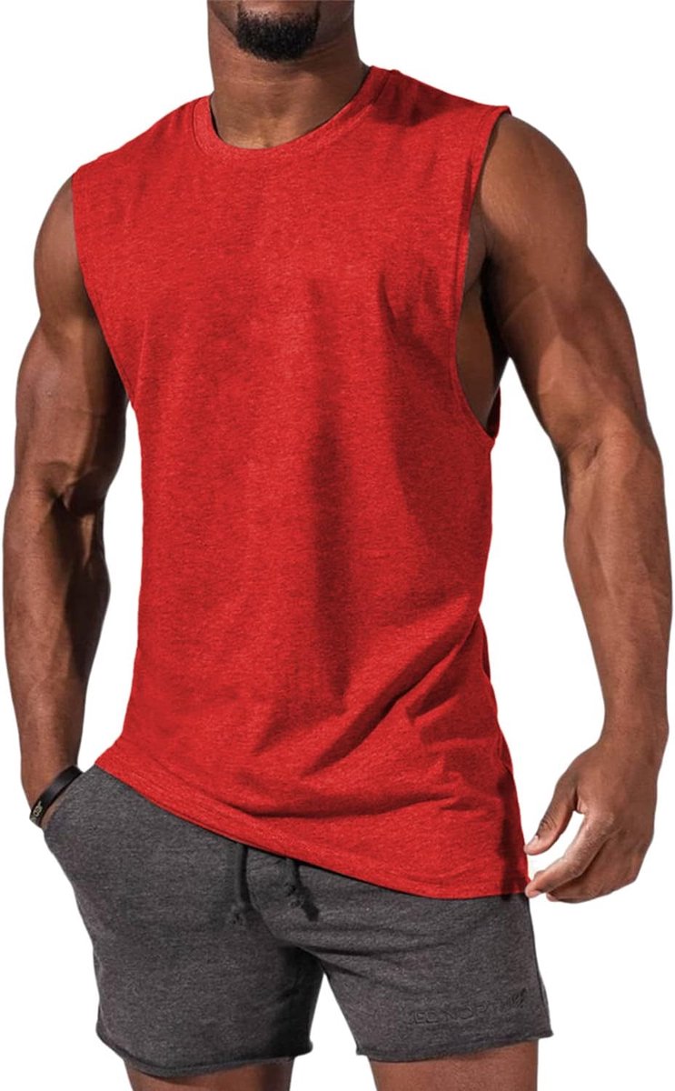 Tanktop voor heren, mouwloos spiershirt, gym, sport, onderhemd