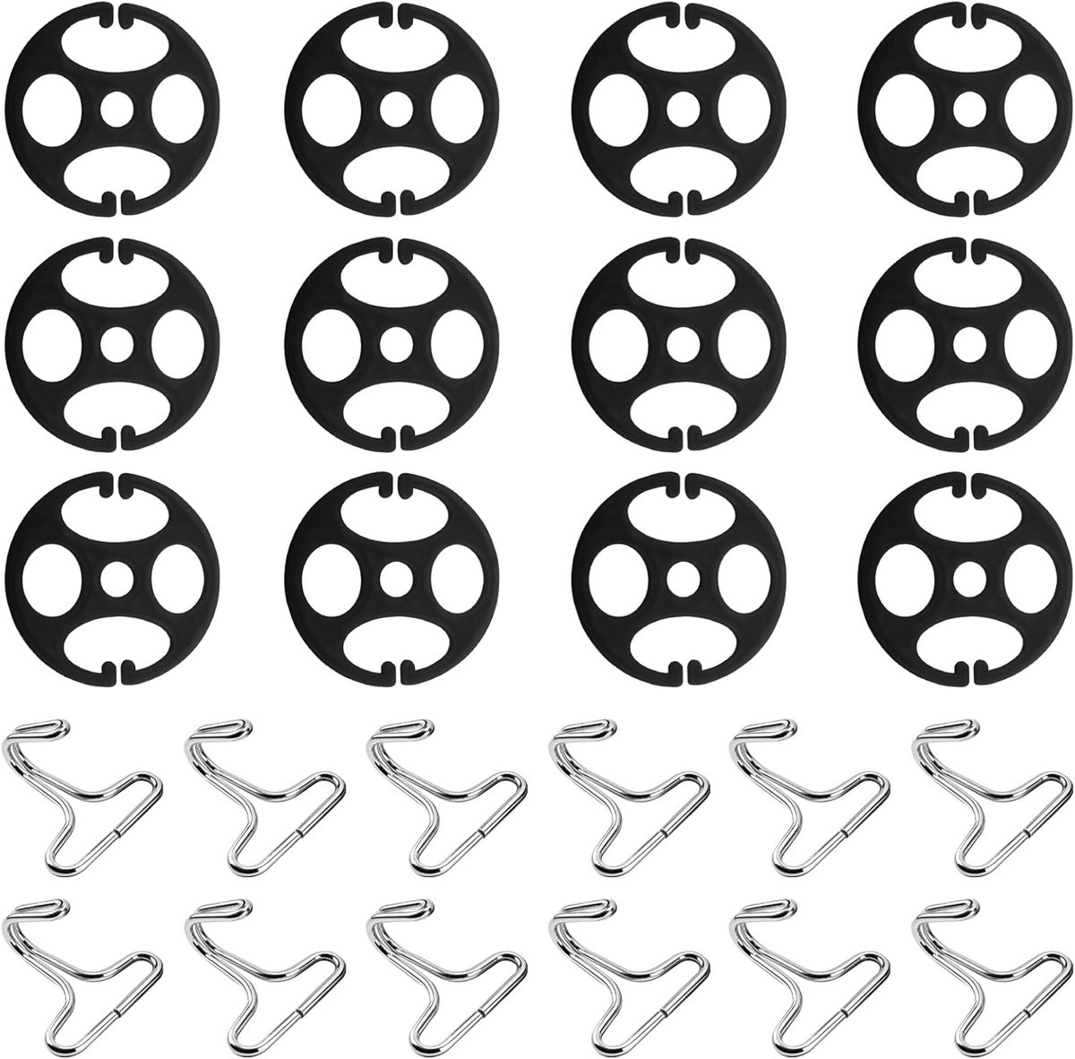 24 stuks installatiehaken voor autostoelhoezen, stabiele autostoelhoezen, bevestigingshaken voor autostoelkussens, 12 spanhouders voor autostoelhoezen en 12 metalen haken, stoelhoezen, accessoires