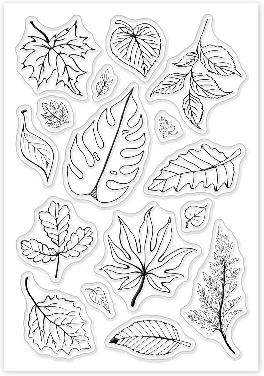 Bladeren Clear Stempels Siliconen Stempel Kaarten Boom Blad Clear Stempels voor Card Maken Decoratie en DIY Scrapbooking
