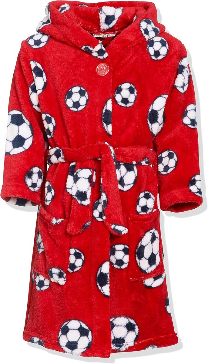 Knuffelzachte fleece badjas voor meisjes, ochtendjas, aardbeien