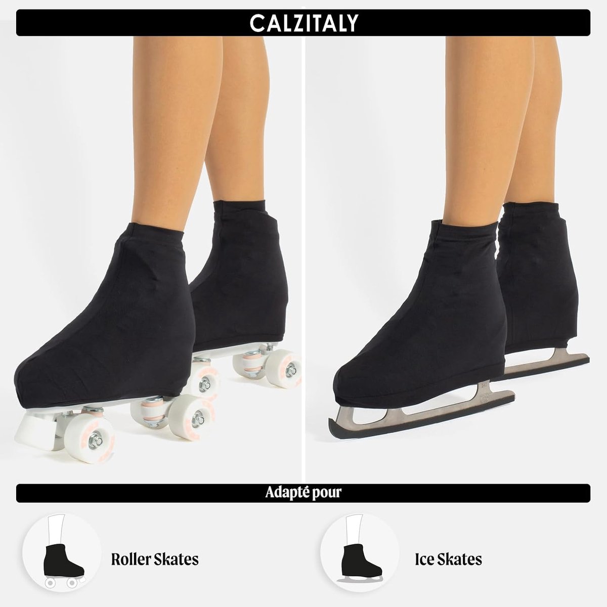hoezen voor kunstschaatsen of rolschaatsen voor dames en meisjes 28-42 gemaakt in Italië