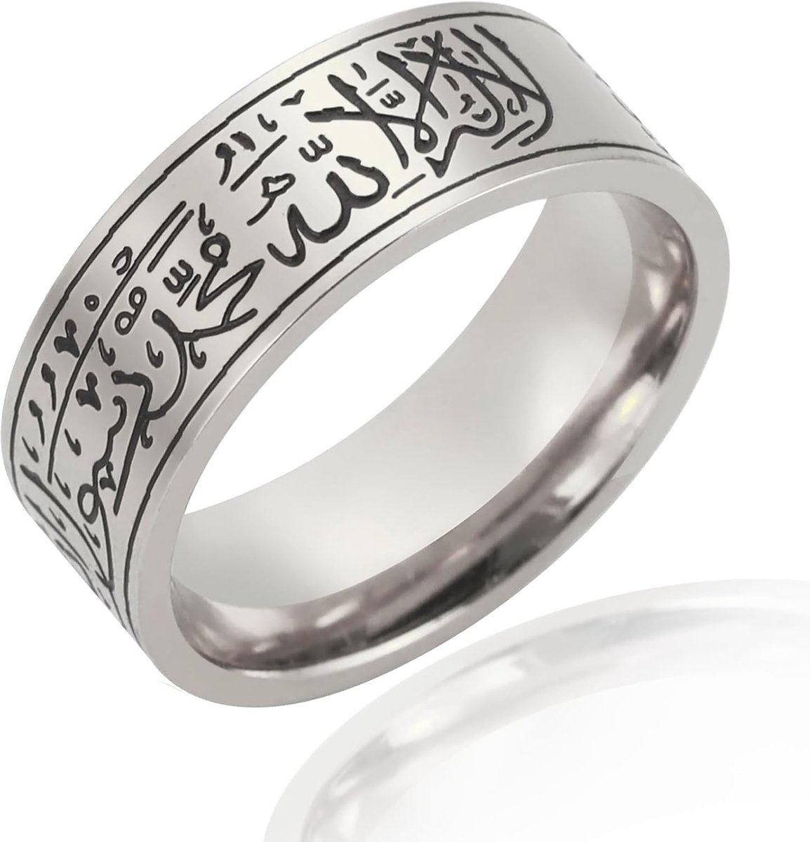 8 Mm Ring voor Mannen Vrouwen Islamitische Moslim Allah Ring