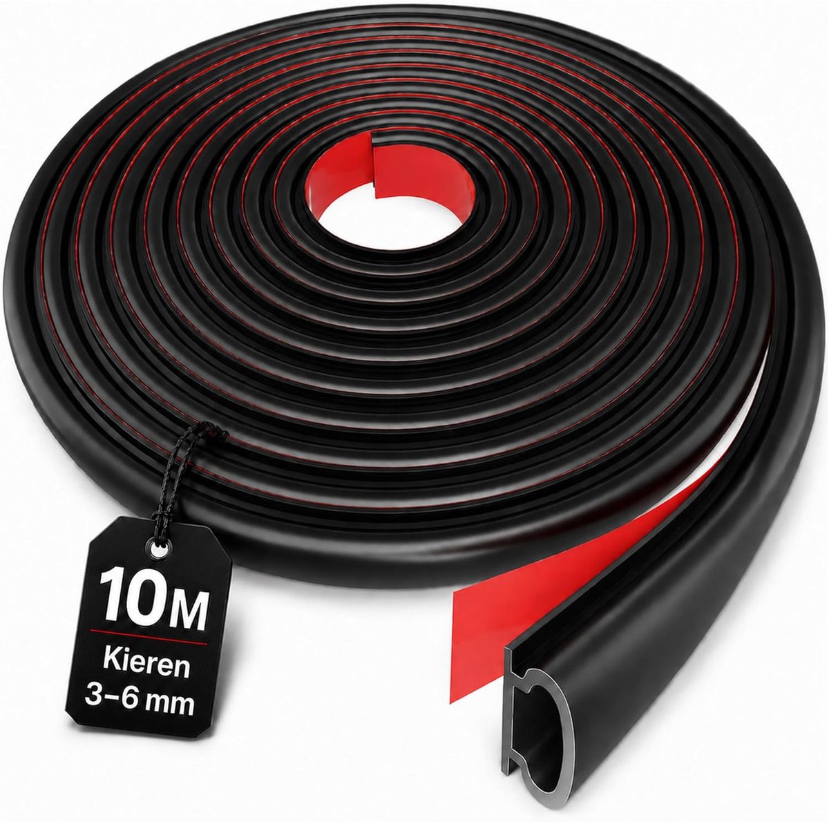 10m Tochtstrip Deur Raam Zelfklevend, D-Profiel Deurafdichting