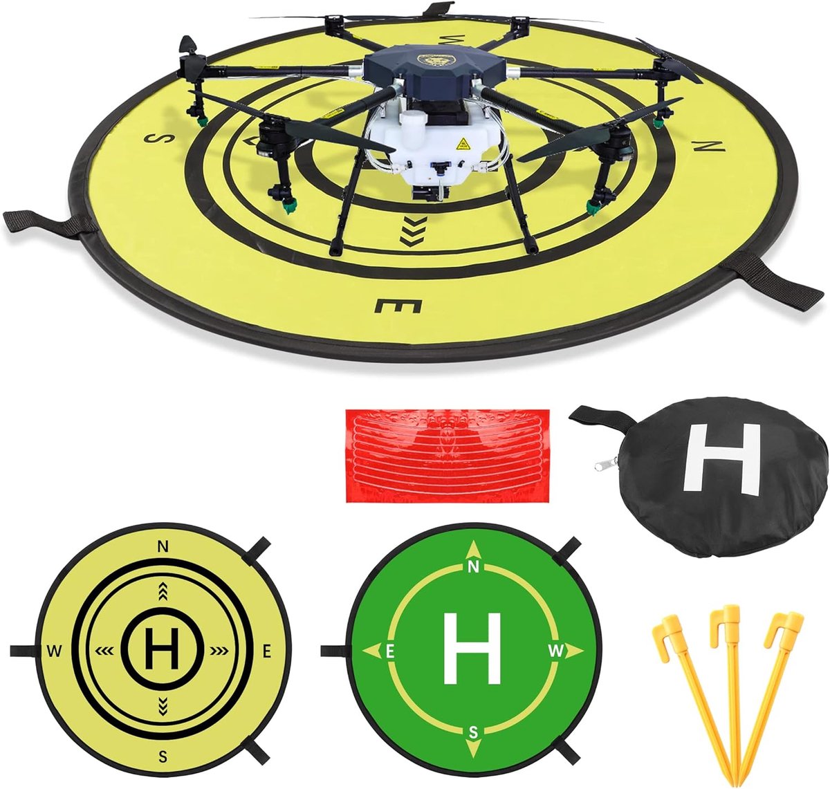 Drone Landing Pad, 55 cm universeel draagbaar lichtgevend waterdicht