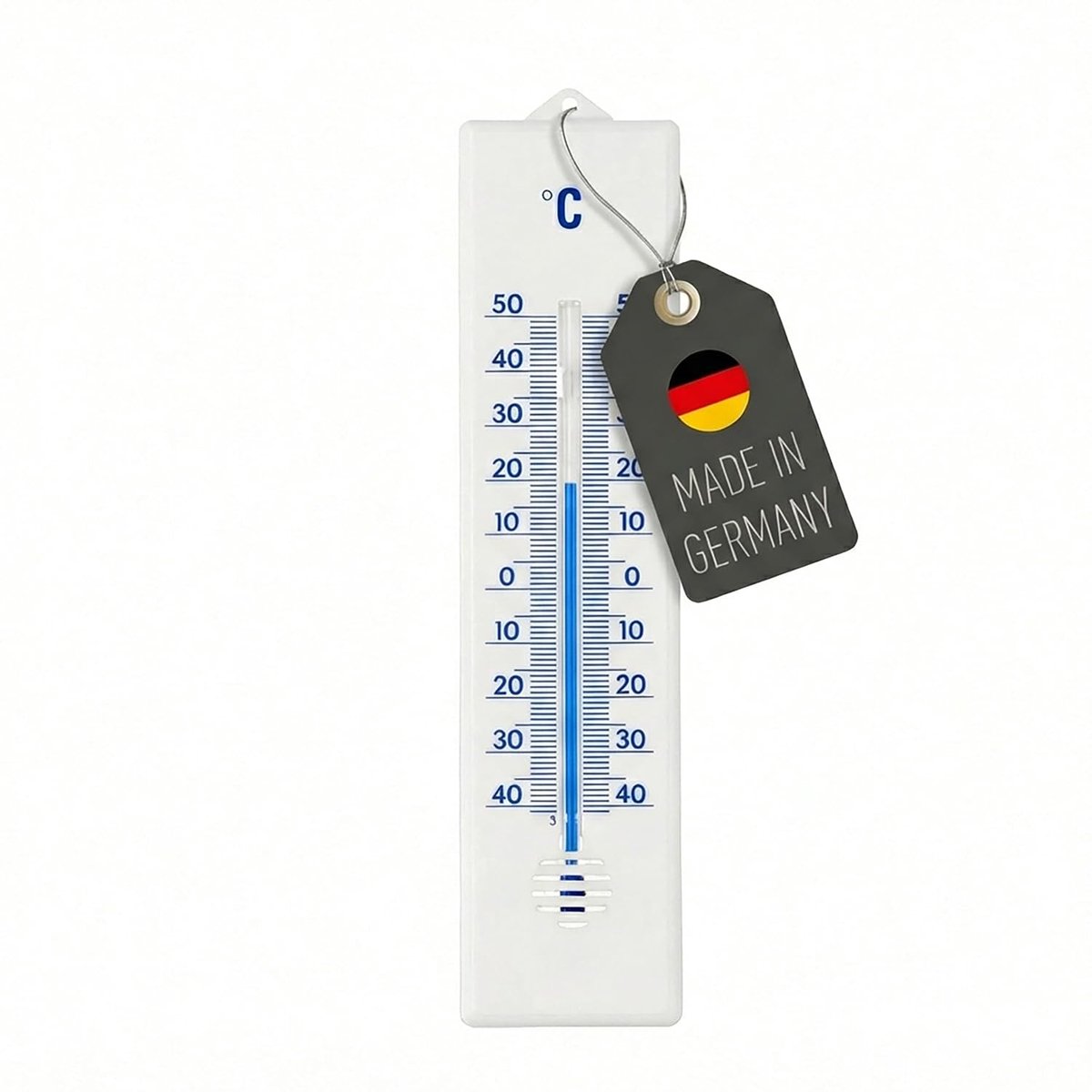 Analoge buitenthermometer, temperatuur van -40 °C tot 50 °C, weerbestendig, voor binnen en buiten, kunststof, wit
