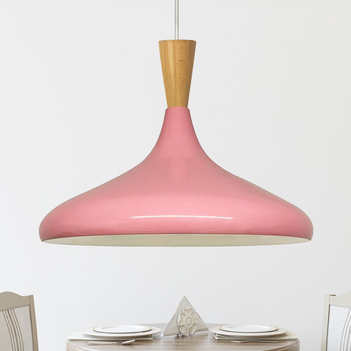 Bamyum Champion hanglamp, industriële Modern stijl, Ø35 cm, roze metalen lamp