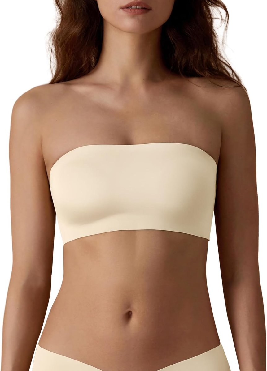 Strapless beha dames ongevoerd antislip siliconen bandeau beha