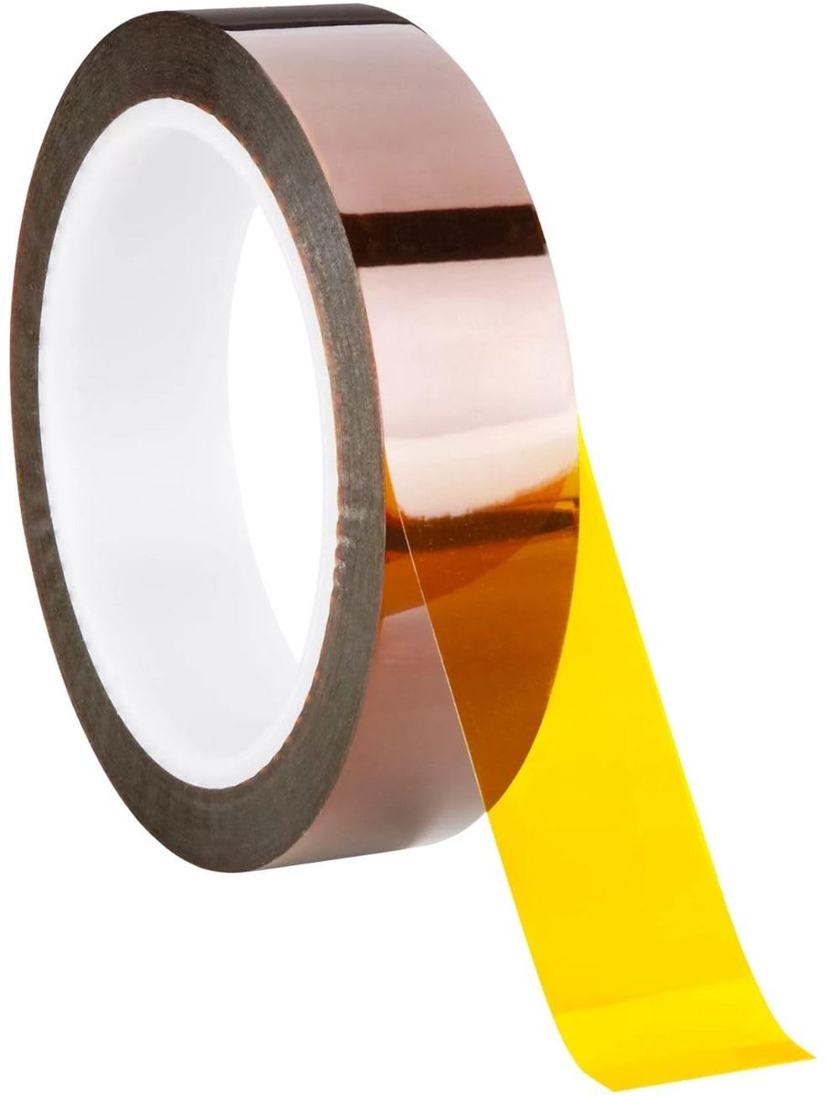 Hittebestendige Lijmtape 25mm x 30m - Polyimide Materiaal - Temperatuurweerstand tot 300°C - Ideaal voor 3D Printers - ShopVlot