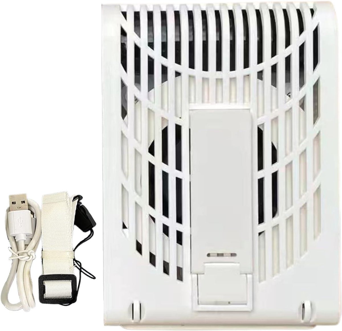 Draagbare Ventilator - Nekventilator Heupventilator - Buitenactiviteiten Koelen - 3 Snelheden Instelbaar - 5.5 x 10 x 5.5 cm - Wit