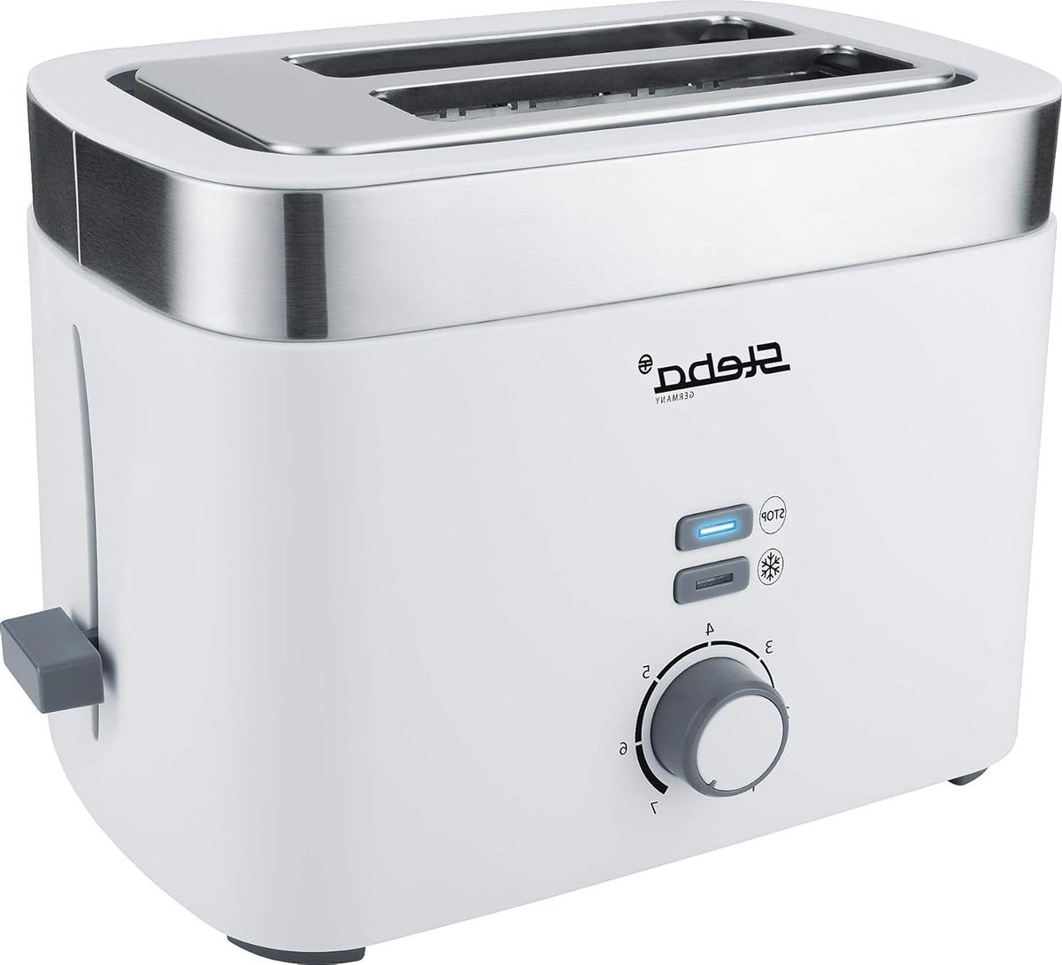 Broodrooster Dubbele Sleuf - Klassiek Wit - Ontbijt Bereiden - Automatische Centrering - 2 Slices - Wit