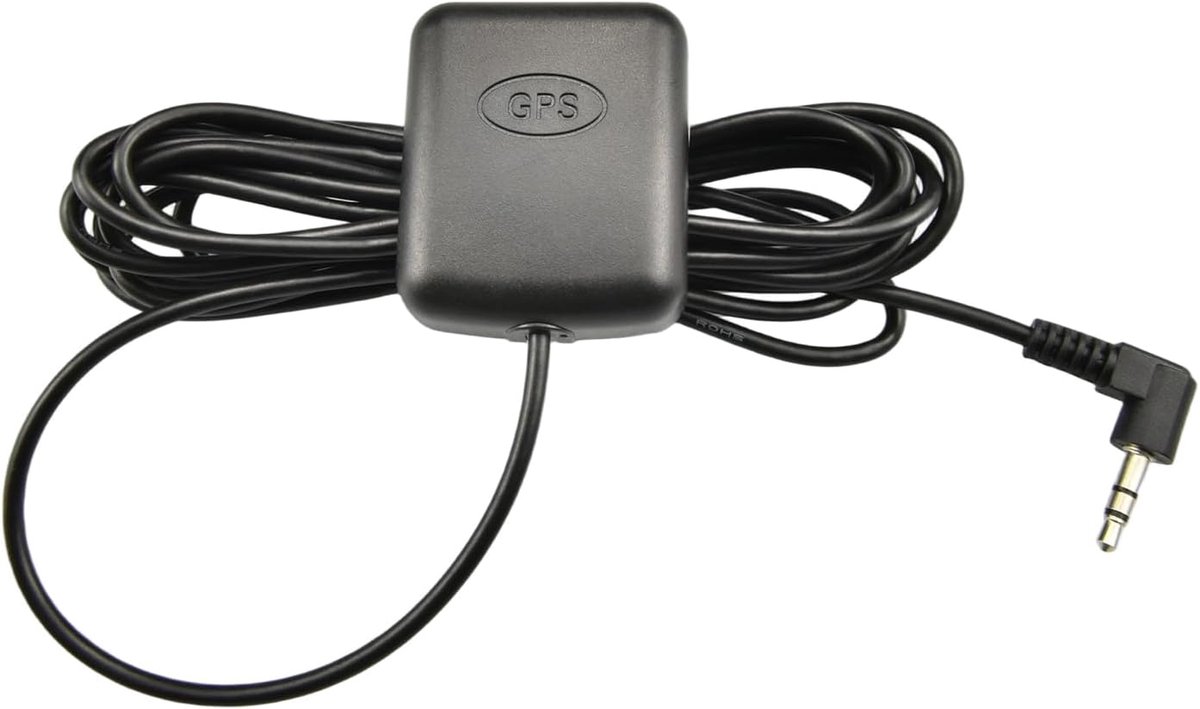 SnelShoppen - Universele Auto GPS Antenne met 0.3 cm Adapter, Coaxiale Kabel 3 Meter, Geschikt voor Dash Camcorder/GPS Dashcam, Hoge Frequentie 1575.4