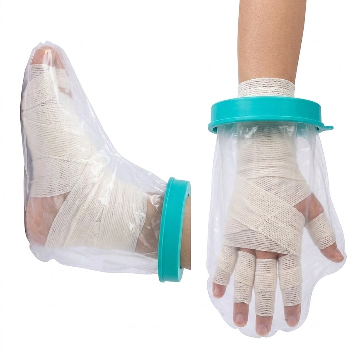 Ryoudavell - Douchehoes Been – Baby's van 2-6 jaar Waterdichte Gipshoes Handen - Benen Alleen voor kinderen met Aantrek Ring & Anti-Slip – Herbruikbare Beschermhoes voor Handen - Benen in de Douche
