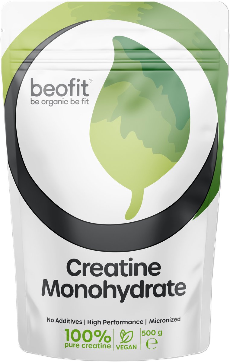 Beofit Creatine Monohydraat 500 g - 100% Puur - Vegan - Smaakloos