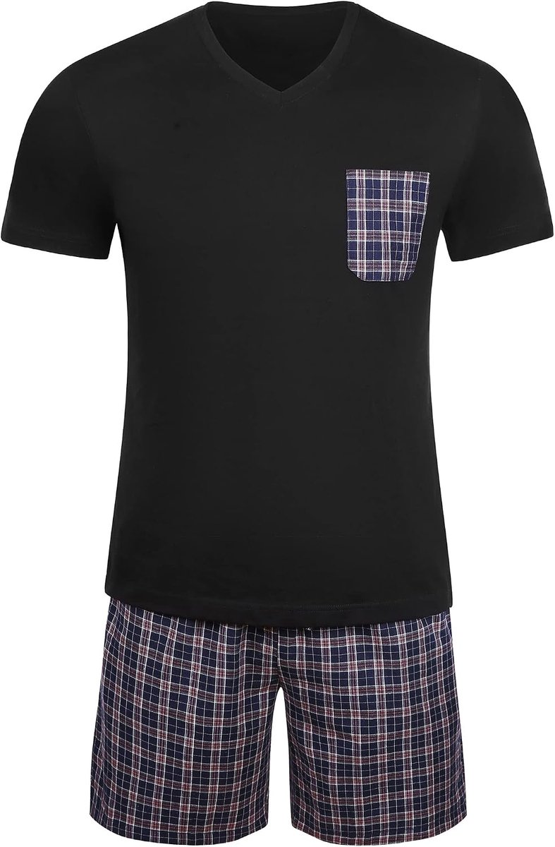 korte pyjama, 100 katoen, korte mouwen, nachtkleding, shorty pyjama