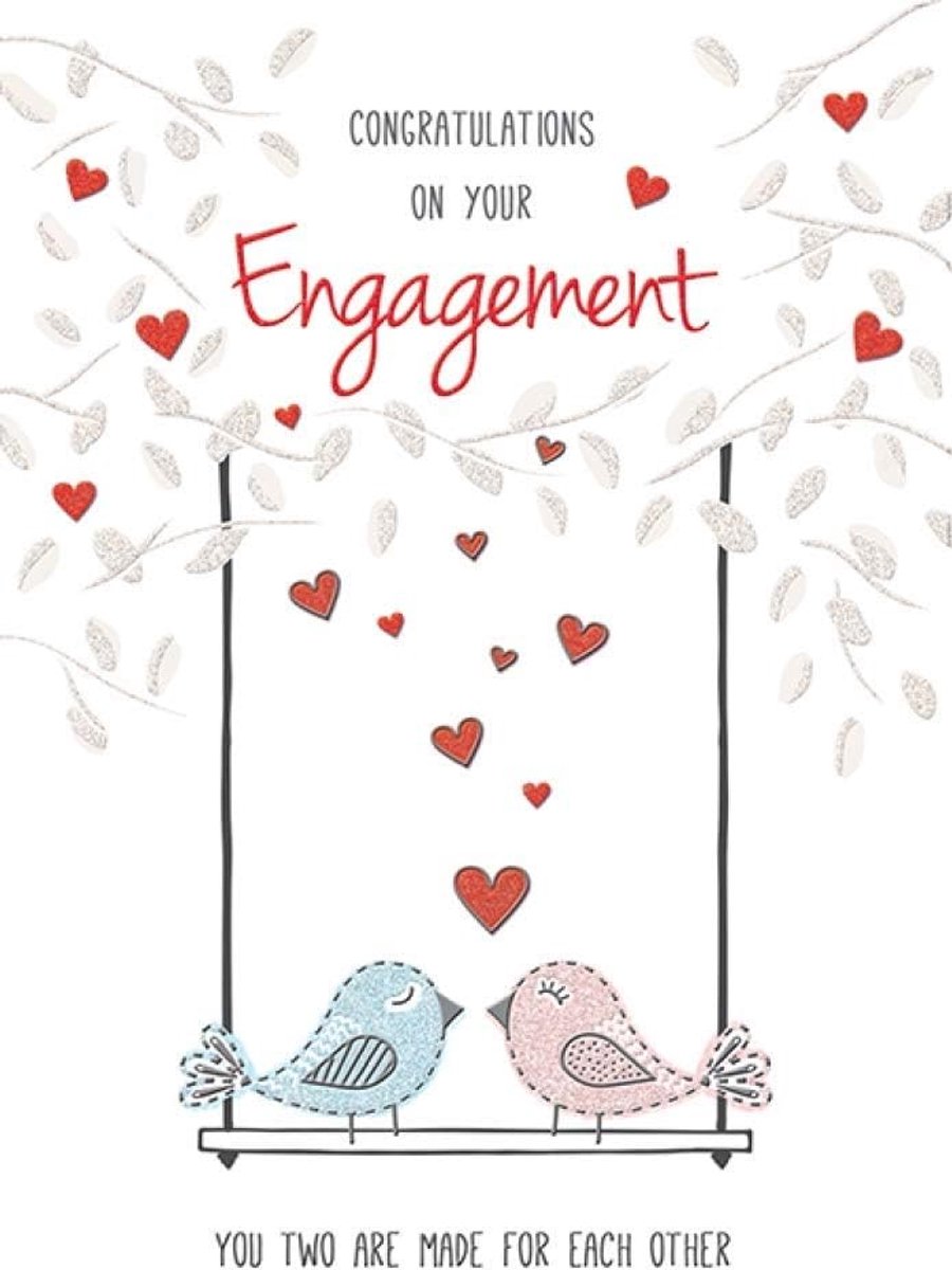Engagement Card Engagement - 7 x 5 inch - Piccadilly Greetings