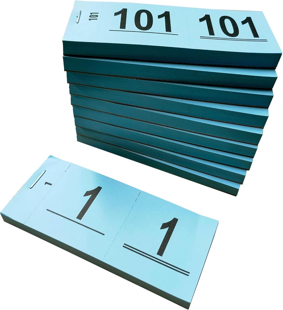 1-1000 - Nummerblocks - Afscheurbare Lootjes blauw - DULA
