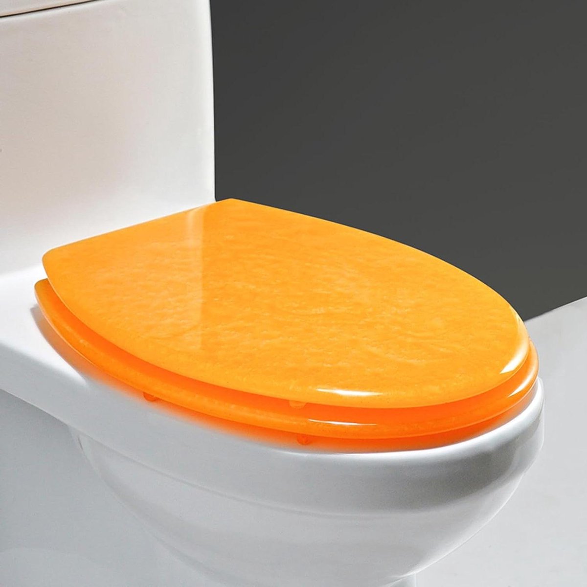 Toiletbril Hars - WC-bril Deksel - Badkamer Opfrissen - Soft-Close Sluiting - 36 x 42 cm - Transparant