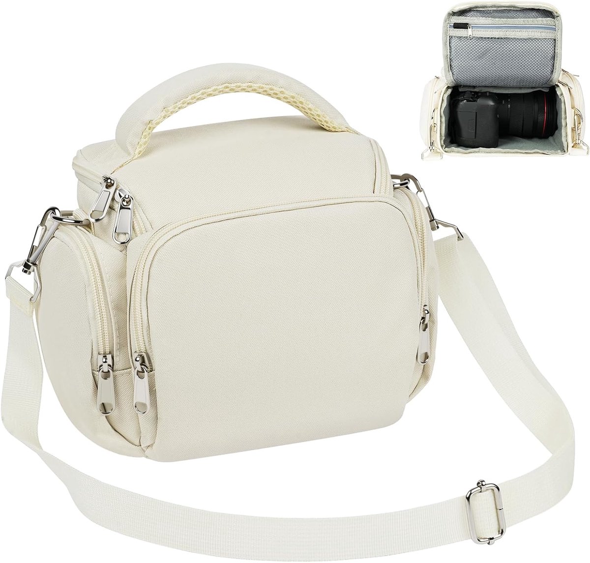 DSLR Cameratas, Waterdichte Anti-schok SLR Cameratas | Verstelbare Schouderriem Camera-accessoires Tas, Crossbody Enkele Schouder Rugzakken Compatibel met Canon, Sony, Nikon