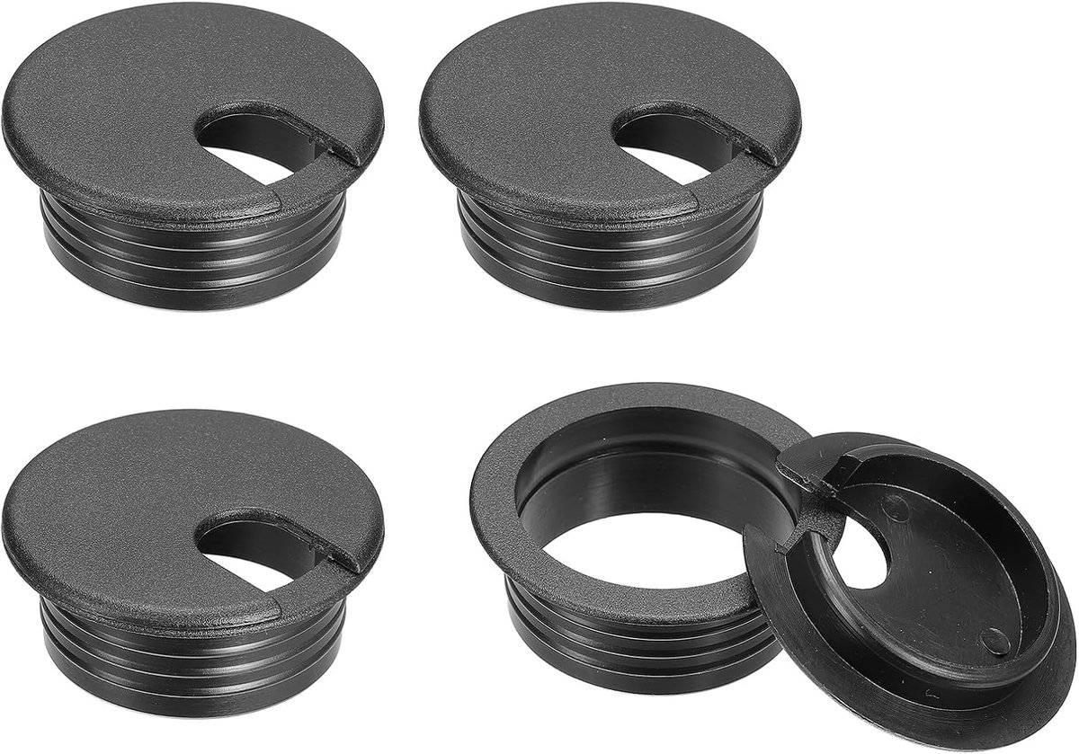 Afdekking voor draadgat, 4 stuks 38 mm/1-1/2 inch kabelgatafdekking