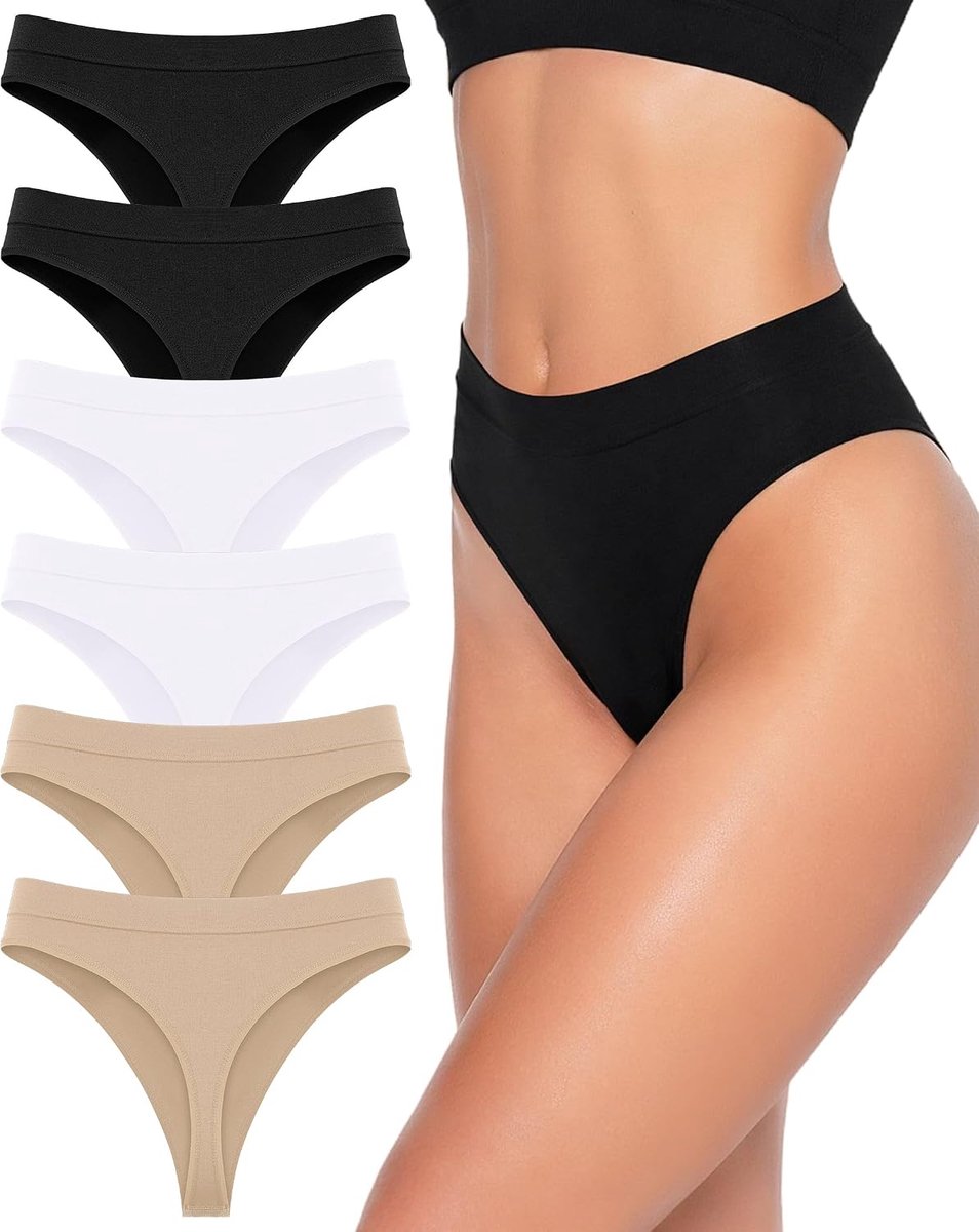 Strings met hoge taille voor dames, naadloos, comfortabel, naadloos